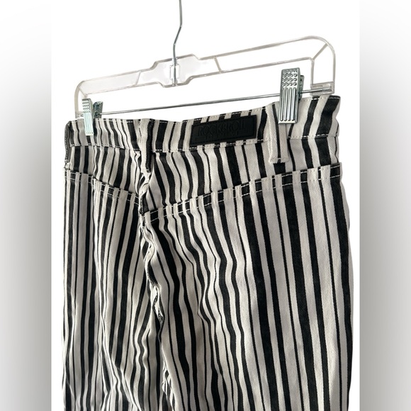 Roc&roll denim black and white striped high rise flare jeans - Picture 5 of 6